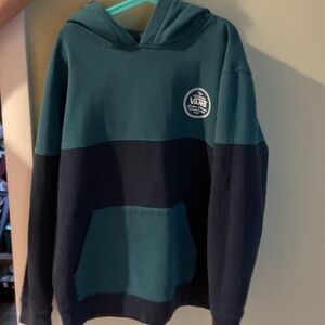 Vans Men's Green and Navy Hoodie
